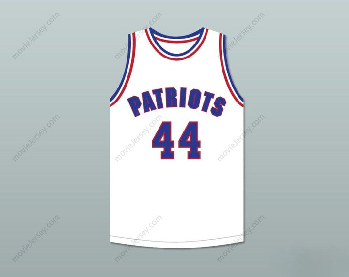 CUSTOM ANY Name Number REGGIE REYNOLDS 44 WILL FOSTER HIGH SCHOOL PATRIOTS WHITE BASKETBALL JERSEY THE RED SNEAKERS 1 Top Stitched S-6XL