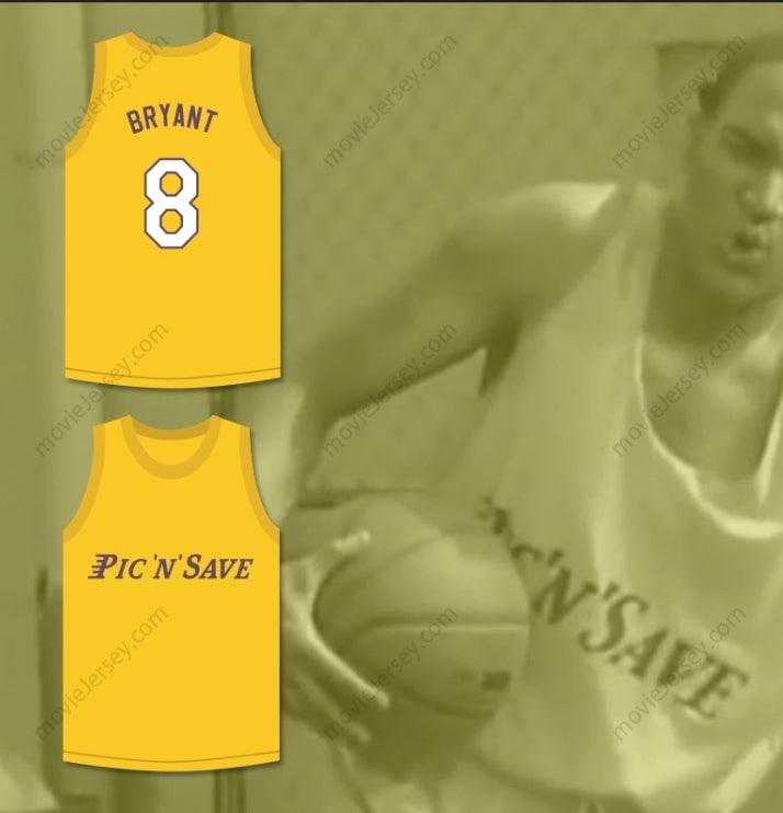 CUSTOM ANY Name Number   BRYANT 8 PIC 'N' SAVE YELLOW BASKETBALL JERSEY THUNDER JAMMERS SHOE SKIT MADTV Top Stitched S-6XL