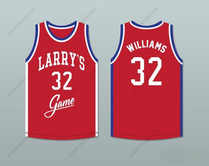 CUSTOM ANY Name Number HERB WILLIAMS 32 LARRY'S GAME RED BASKETBALL JERSEY 1988 CHARITY EVENT Top Stitched S-6XL