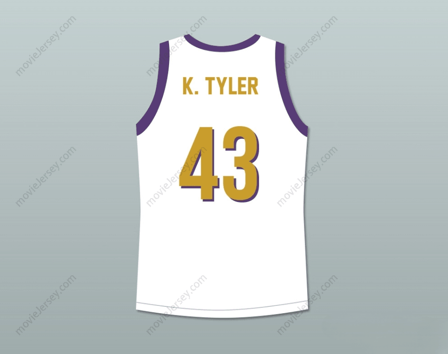 CUSTOM ANY Name Number MARLON WAYANS KENNY TYLER 43 HUSKIES BASKETBALL JERSEY THE 6TH MAN WHITE Top Stitched S-6XL