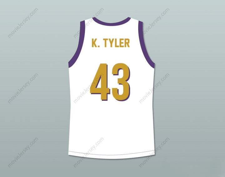 CUSTOM ANY Name Number MARLON WAYANS KENNY TYLER 43 HUSKIES BASKETBALL JERSEY THE 6TH MAN WHITE Top Stitched S-6XL