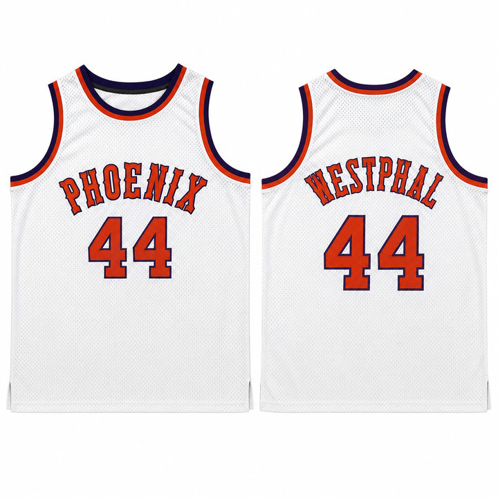 Custom Vintage 1970 Team Jersey Paul Westphal #44 White Purple Basketball Jersey Stitched S-6XL