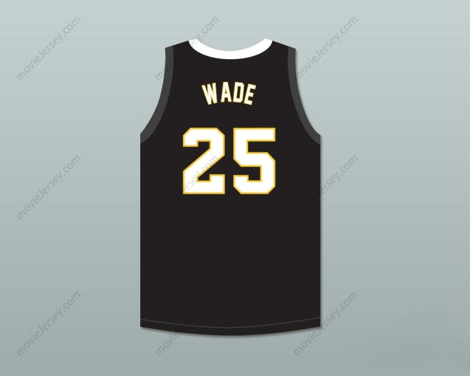 CUSTOM ANY Name Number DWYANE WADE 25 HAROLD L. RICHARDS HIGH SCHOOL BULLDOGS BLACK BASKETBALL JERSEY 6 Top Stitched S-6XL