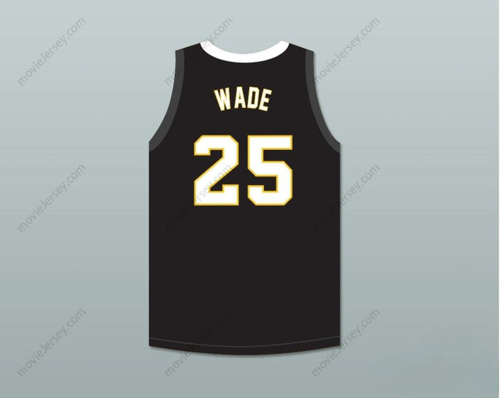 CUSTOM ANY Name Number DWYANE WADE 25 HAROLD L. RICHARDS HIGH SCHOOL BULLDOGS BLACK BASKETBALL JERSEY 6 Top Stitched S-6XL