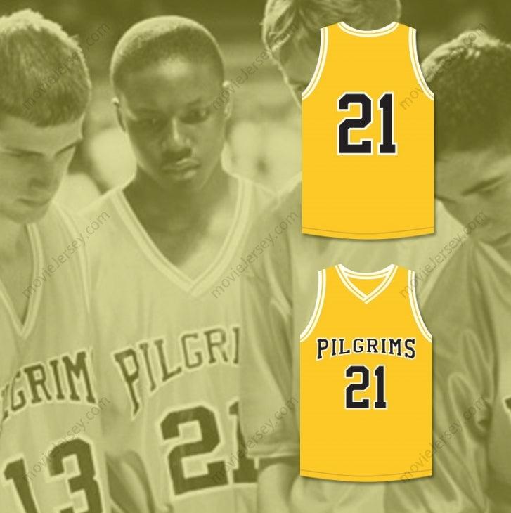 CUSTOM ANY Name Number ROB BROWN JAMAL WALLACE 21 PILGRIMS BASKETBALL JERSEY FINDING FORRESTER Top Stitched S-6XL