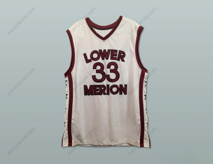 CUSTOM ANY Name Number BRYANT LOWER MERION HIGH SCHOOL BASKETBALL JERSEY WHITE SIDE STARS Top Stitched S-6XL
