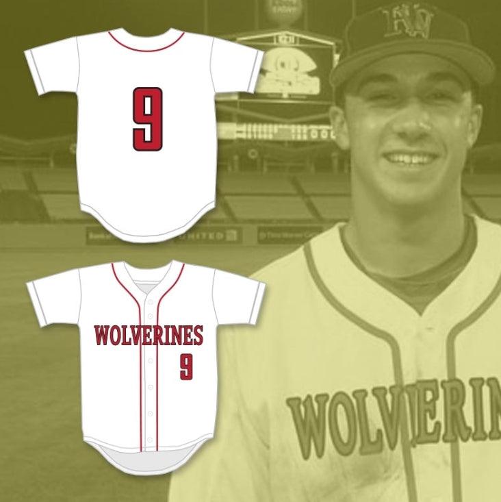 Custom Any Name Number JACK FLAHERTY 9  -WESTLAKE SCHOOL WOLVERINES WHITE BASEBALL JERSEY 3 Top Stitched S-6XL