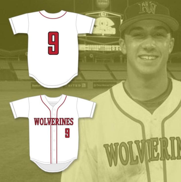 Custom Any Name Number JACK FLAHERTY 9  -WESTLAKE SCHOOL WOLVERINES WHITE BASEBALL JERSEY 3 Top Stitched S-6XL