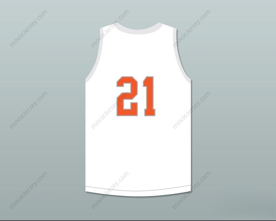 CUSTOM ANY Name Number PLAYER 21 TEXAS D1 AMBASSADORS  WHITE BASKETBALL JERSEY 2 Top Stitched S-6XL
