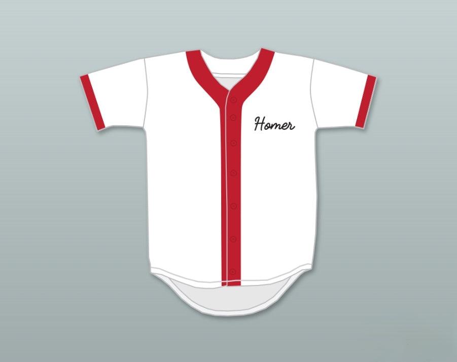 Custom Any Name Number HOMER SIMPSON  NUCLEAR POWER PLANT SOFTBALL TEAM BASEBALL JERSEY Top Stitched S-6XL