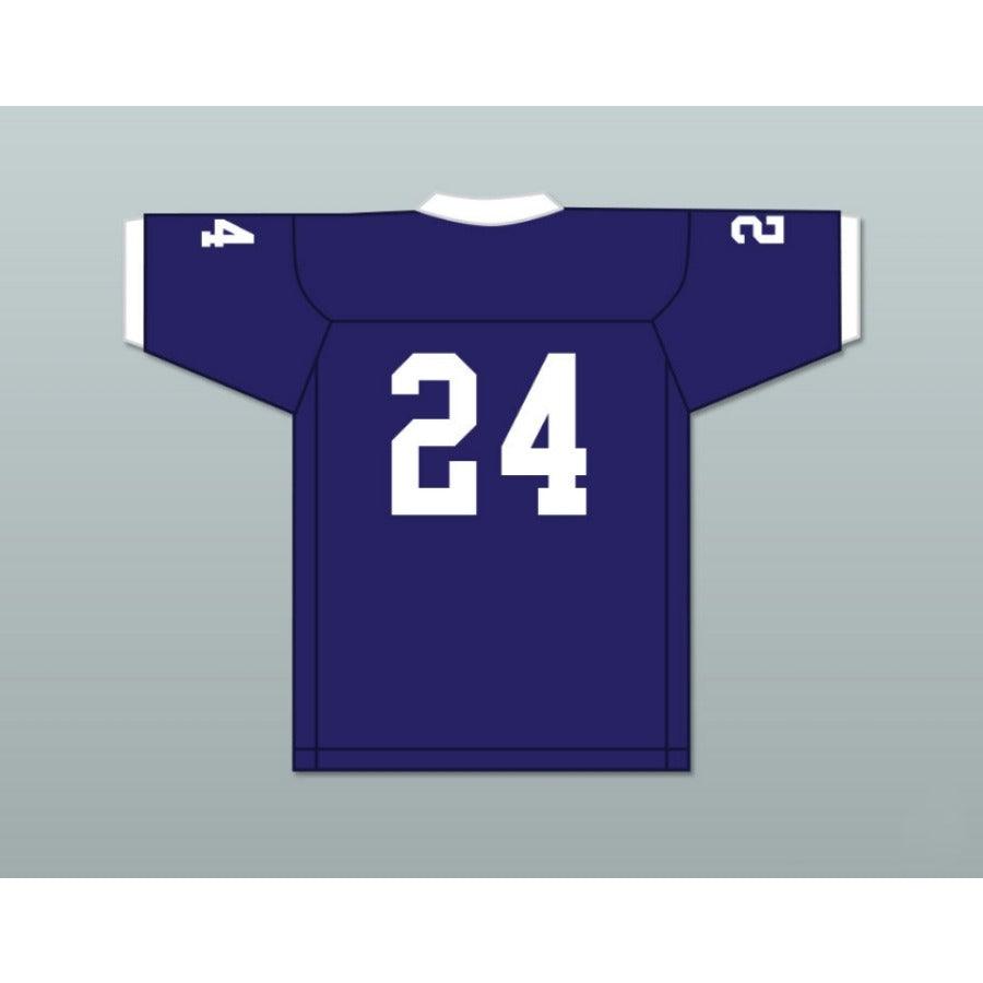 CUSTOM ANY Name Number BENNY ROBINSON 24 SAINTS HIGH SCHOOL NAVY BLUE Football Jersey Top Stitched S-6XL