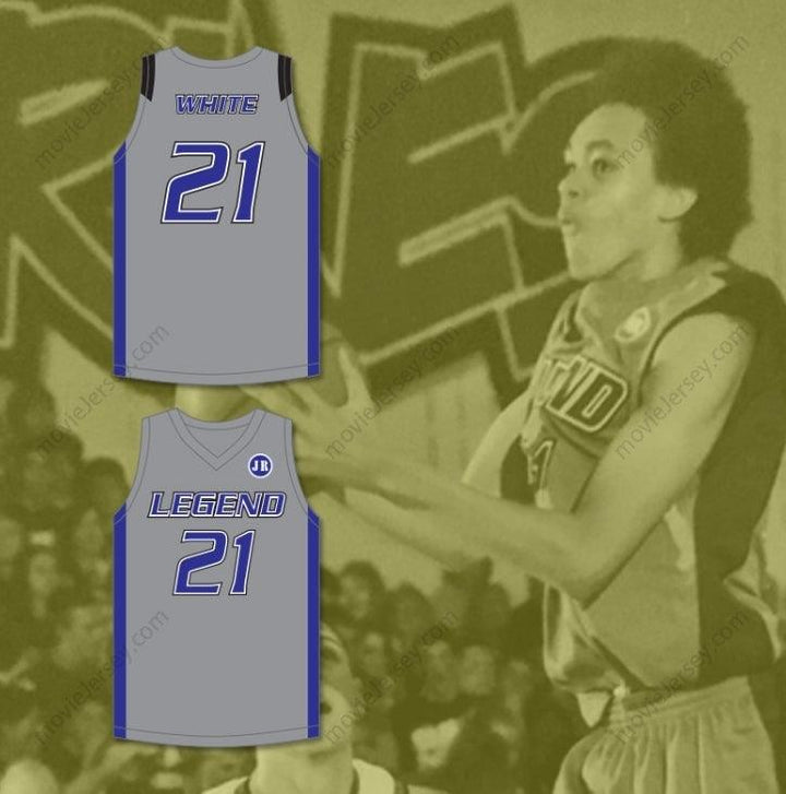 CUSTOM ANY Name Number DERRICK WHITE 21 LEGEND HIGH SCHOOL TITANS GRAY BASKETBALL JERSEY 2 Top Stitched S-6XL