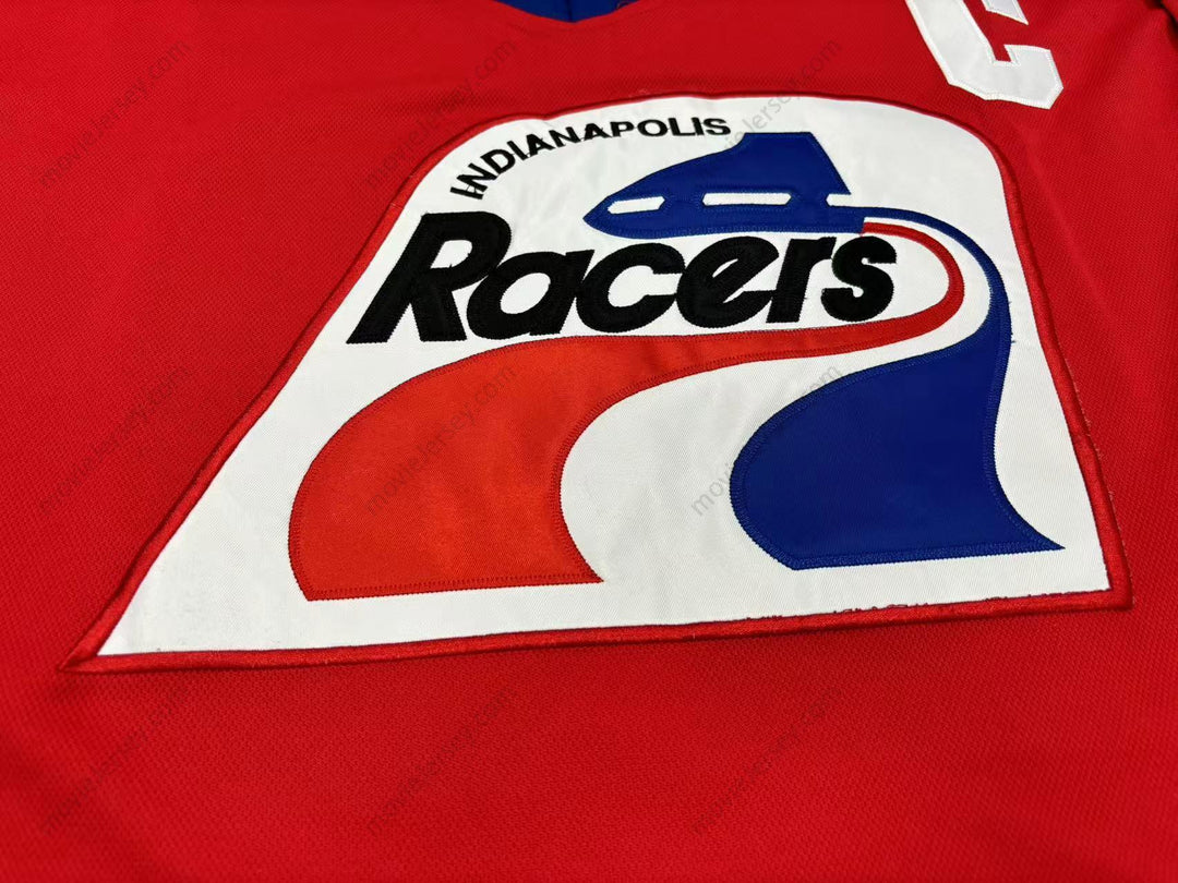 Custom Any Name Number FRANK BIALOWAS 20 INDIANAPOLIS RACERS RED HOCKEY JERSEY Stitched Top Stitched S-6XL
