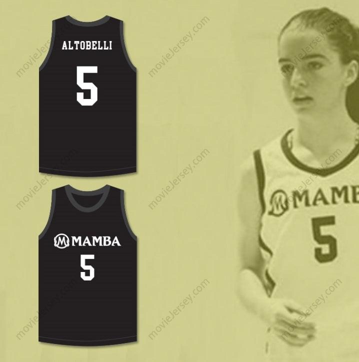CUSTOM ANY Name Number ALYSSA ALTOBELLI 5 MAMBA BALLERS BLACK BASKETBALL JERSEY Top Stitched S-6XL