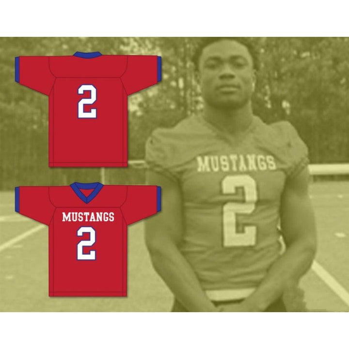 CUSTOM ANY Name Number LEE KPOGBA 2 PARKLAND HIGH SCHOOL MUSTANGS Football Jersey Top Stitched S-6XL