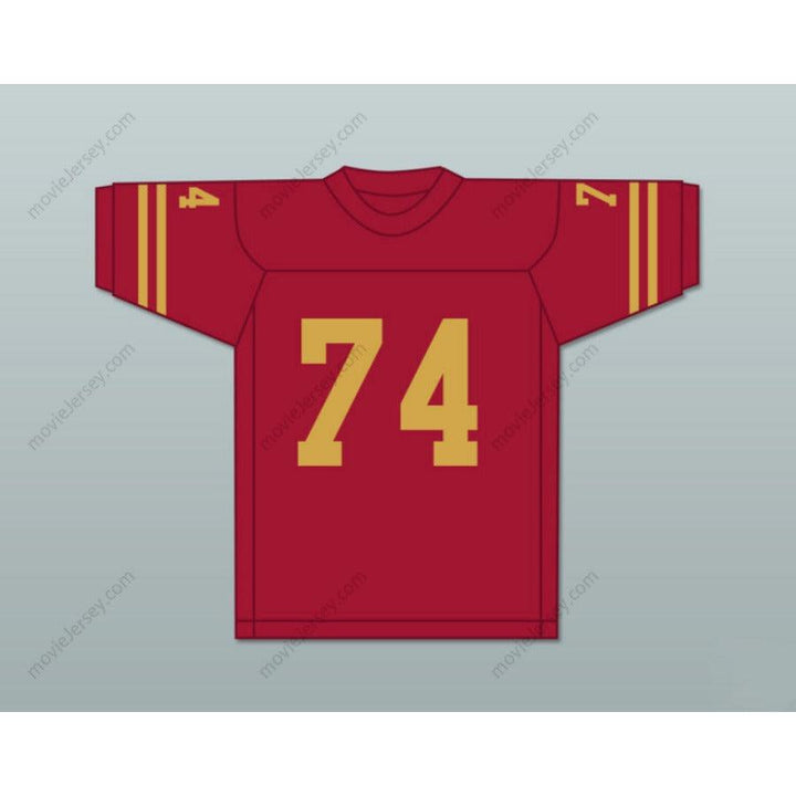 CUSTOM ANY Name Number MERLIN OLSEN 74 LOGAN HIGH SCHOOL GRIZZLIES Football Jersey Top Stitched S-6XL