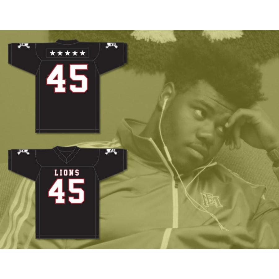 CUSTOM ANY Name Number CALEB GRANT 45 EMCC LIONS FOOTBALL JERSEY INCLUDES PATCHES Top Stitched S-6XL