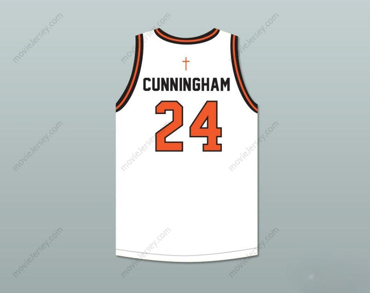 CUSTOM ANY Name Number JACK CUNNINGHAM 24 BISHOP HAYES TIGERS WHITE BASKETBALL JERSEY THE WAY BACK Top Stitched S-6XL