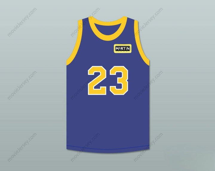 CUSTOM ANY Name Number MARTIN PAYNE 23 BLUE BASKETBALL JERSEY WITH MARTIN PATCH Top Stitched S-6XL