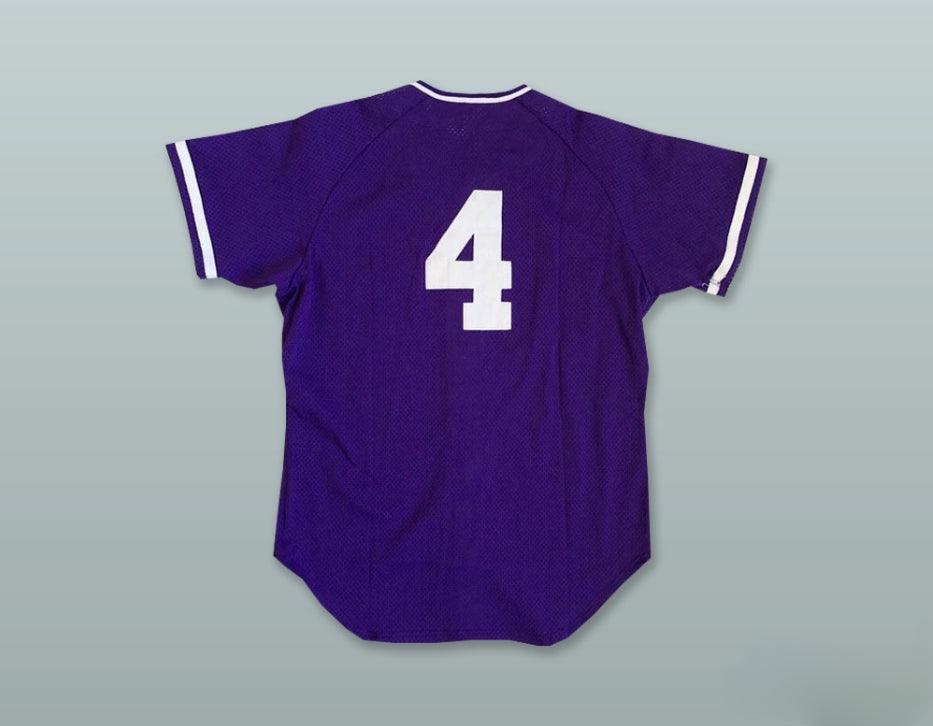 Custom Any Name Number SHARKS 4 PURPLE BUTTON DOWN BASEBALL JERSEY Top Stitched S-6XL
