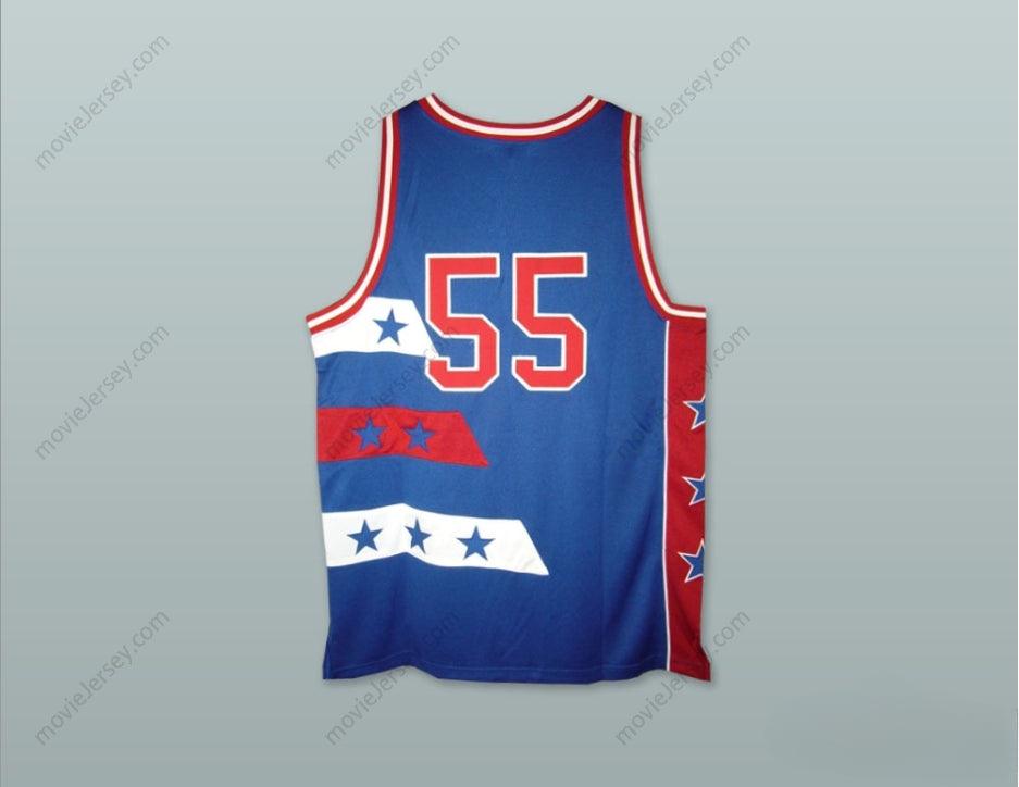 CUSTOM ANY Name Number RUCKER ALL STARS 55 BLUE BASKETBALL JERSEY Top Stitched S-6XL