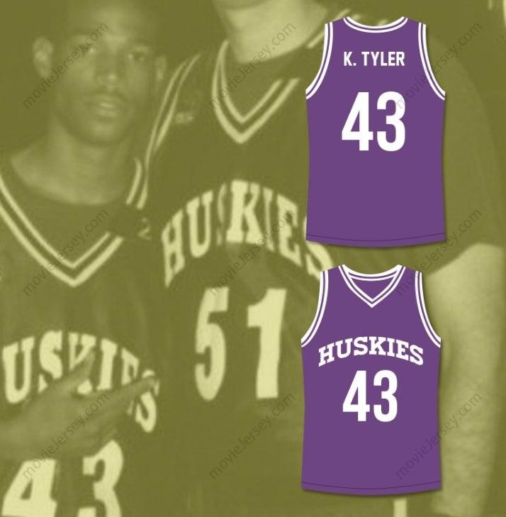 CUSTOM ANY Name Number MARLON WAYANS KENNY TYLER 43 HUSKIES BASKETBALL JERSEY THE 6TH MAN Top Stitched S-6XL
