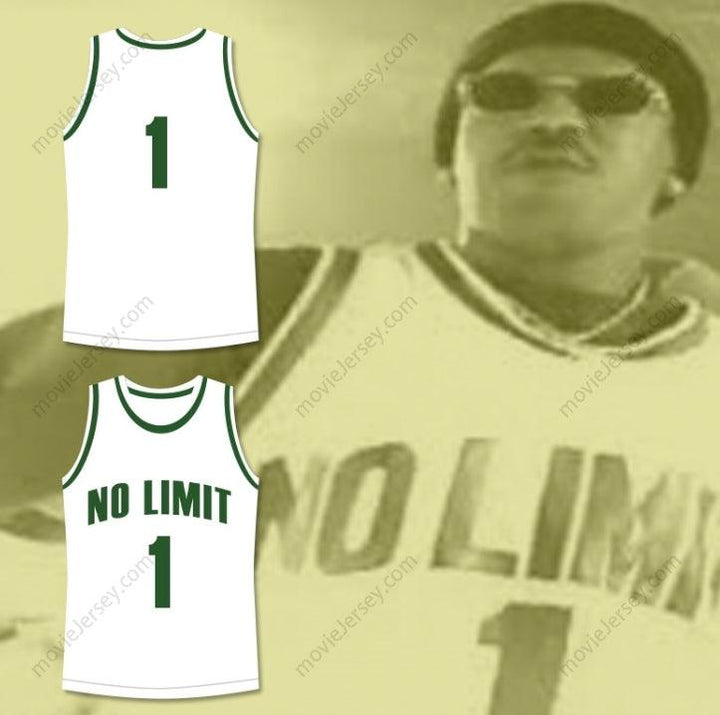 CUSTOM ANY Name Number MASTER P 1 NO LIMIT BASKETBALL JERSEY WHITE Top Stitched S-6XL