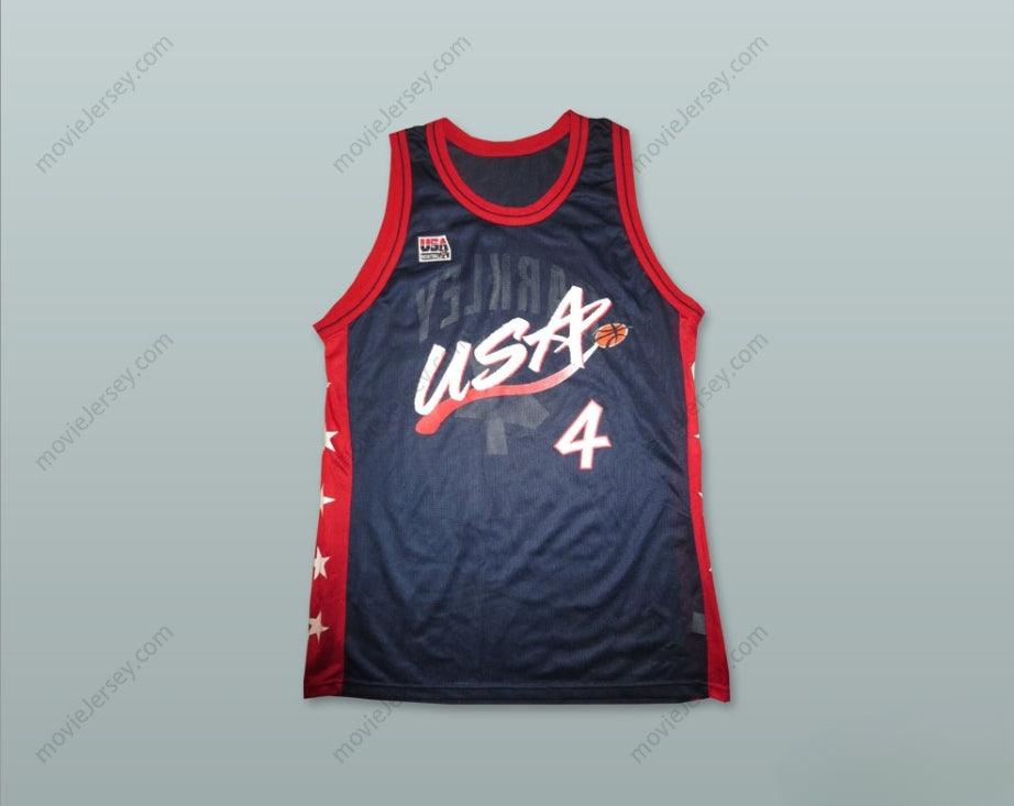 CUSTOM ANY Name Number 1996 CHARLES BARKLEY 4 USA TEAM AWAY BASKETBALL JERSEY Top Stitched S-6XL