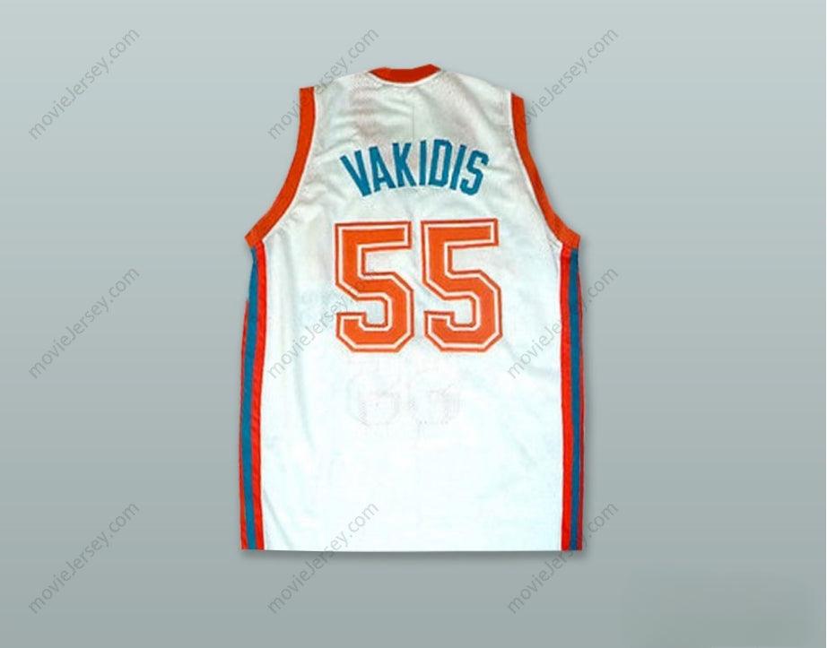 CUSTOM ANY Name Number VAKIDIS 55 FLINT TROPICS WHITE BASKETBALL JERSEY SEMI PRO Top Stitched S-6XL