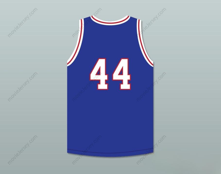 CUSTOM ANY Name Number REGGIE REYNOLDS 44 WILL FOSTER HIGH SCHOOL PATRIOTS BLUE BASKETBALL JERSEY THE RED SNEAKERS 1 Top Stitched S-6XL