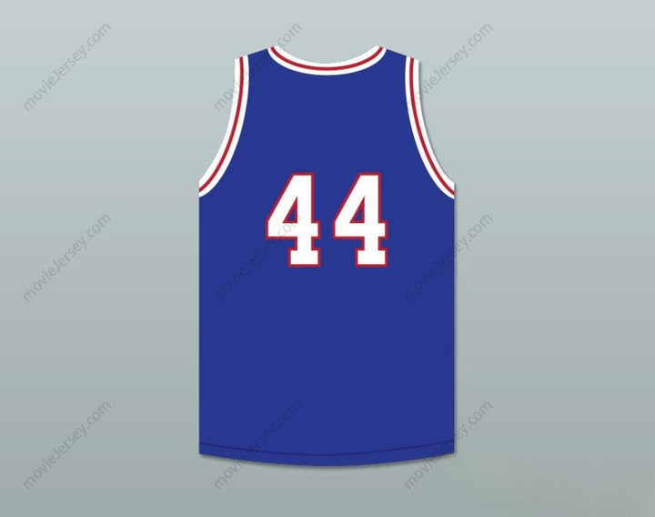 CUSTOM ANY Name Number REGGIE REYNOLDS 44 WILL FOSTER HIGH SCHOOL PATRIOTS BLUE BASKETBALL JERSEY THE RED SNEAKERS 1 Top Stitched S-6XL