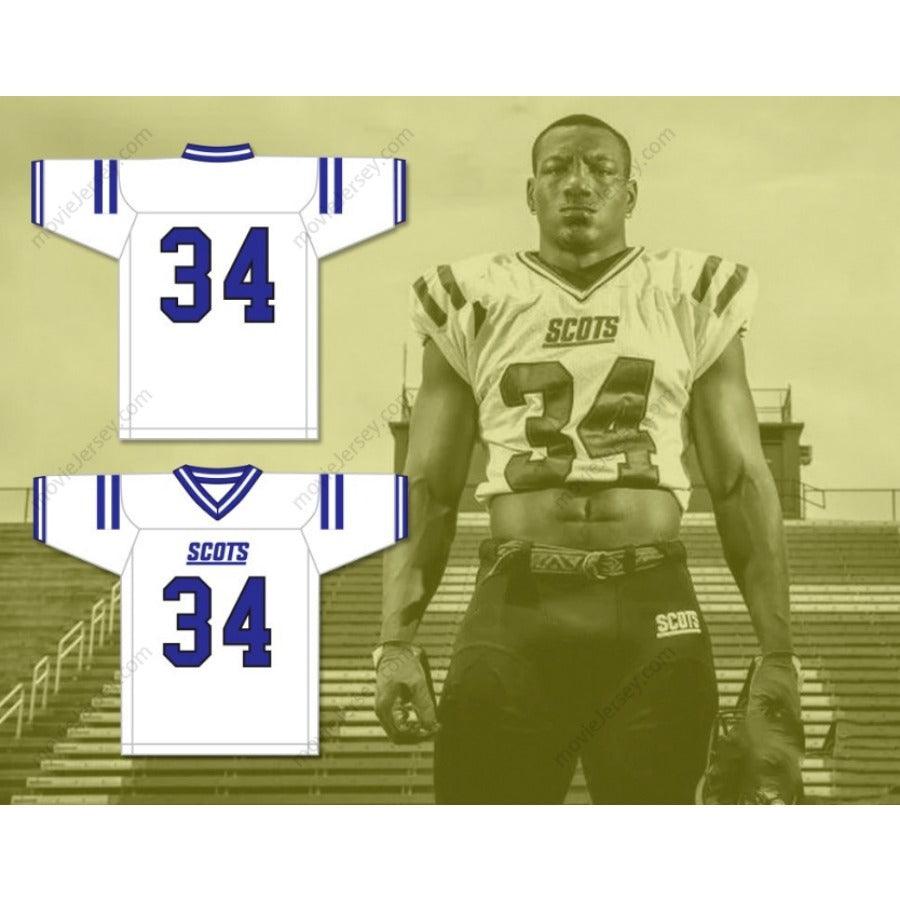 CUSTOM ANY Name Number ZAMIR WHITE 34 SCOTLAND HIGH SCHOOL FIGHTING SCOTS Football Jersey Top Stitched S-6XL