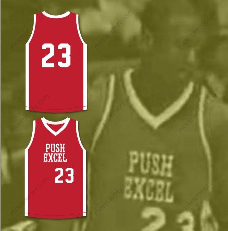 CUSTOM ANY Name Number MICHAEL  23 PUSH EXCEL PRO BASKETBALL CLASSIC RED BASKETBALL JERSEY 1985 CHARITY EVENT Top Stitched S-6XL
