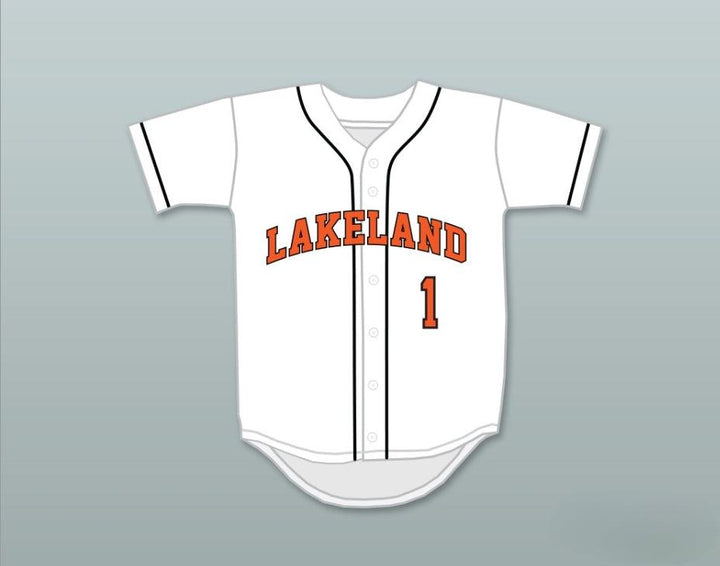 Custom Any Name Number CHRIS SALE 1  SENIOR HIGH SCHOOL DREADNAUGHTS WHITE BASEBALL JERSEY 1 Top Stitched S-6XL