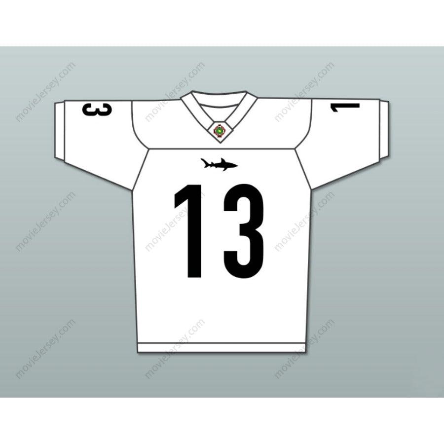 CUSTOM ANY Name Number WILLIE BEAMEN 13 MIAMI SHARKS FOOTBALL JERSEY WHITE TRIM ANY GIVEN SUNDAY Top Stitched S-6XL