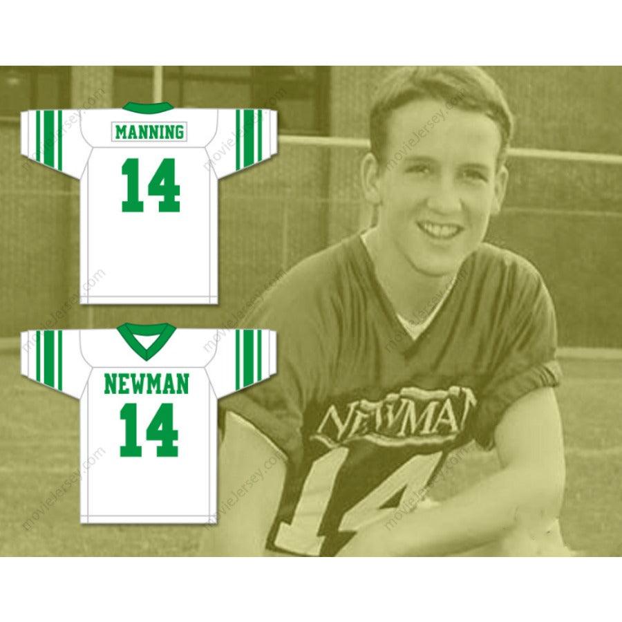CUSTOM ELI MANNING 14 ISIDORE NEWMAN HIGH SCHOOL WHITE FOOTBALL JERSEY VERSION Top Stitched S-6XL