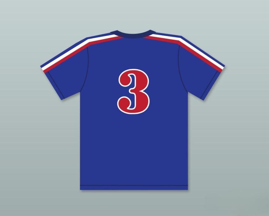 Custom Any Name Number SPIKE NOLAN 3   BLUE BASEBALL JERSEY BREWSTER'S MILLIONS Top Stitched S-6XL