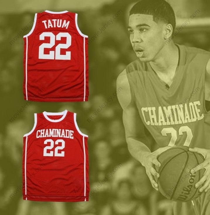CUSTOM ANY Name Number JAYSON TATUM 22 CHAMINADE COLLEGE PREPARATORY SCHOOL RED BASKETBALL JERSEY Top Stitched S-6XL