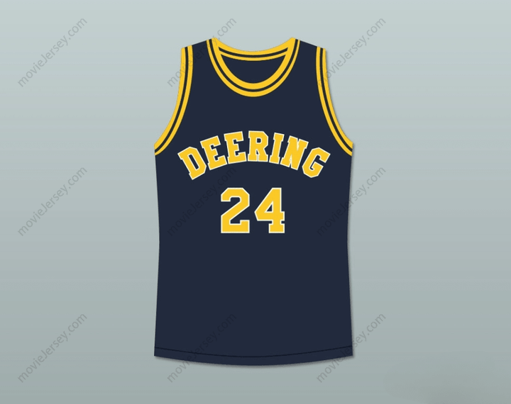 CUSTOM ANY Name Number HANG TIME DANNY MELLON 24 DEERING TORNADOS HIGH SCHOOL BASKETBALL JERSEY Top Stitched S-6XL