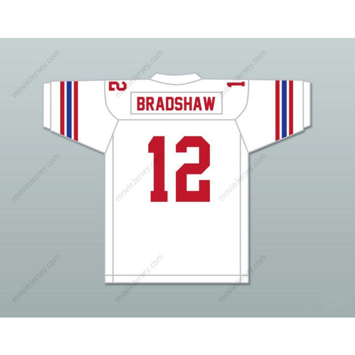 CUSTOM TERRY BRADSHAW 12 HIGH SCHOOL KNIGHTS WHITE FOOTBALL JERSEY All S-6XL
