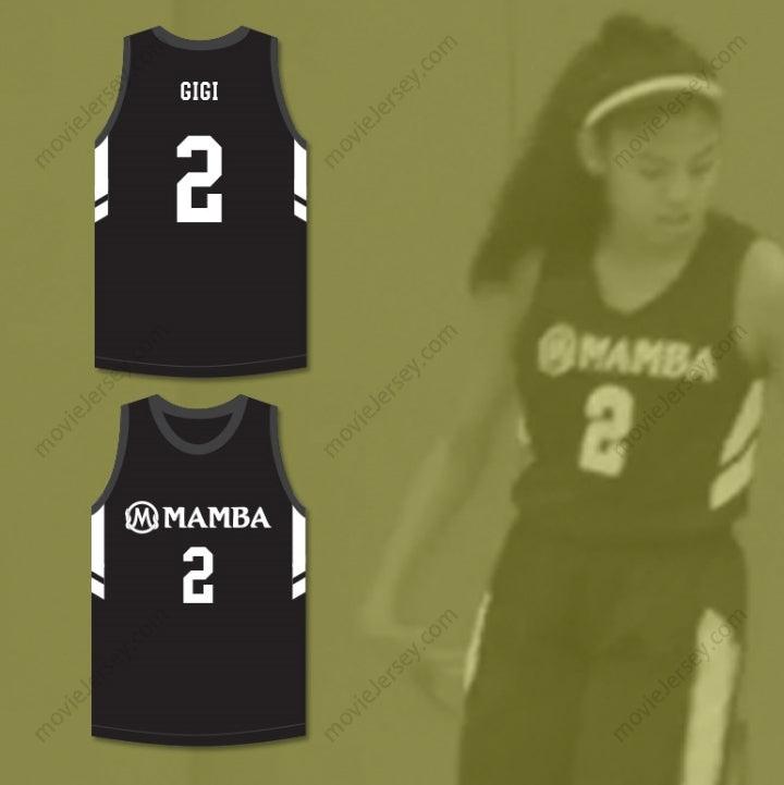 CUSTOM ANY Name Number GIGI 2 MAMBA BALLERS BLACK BASKETBALL JERSEY VERSION 3 Top Stitched S-6XL