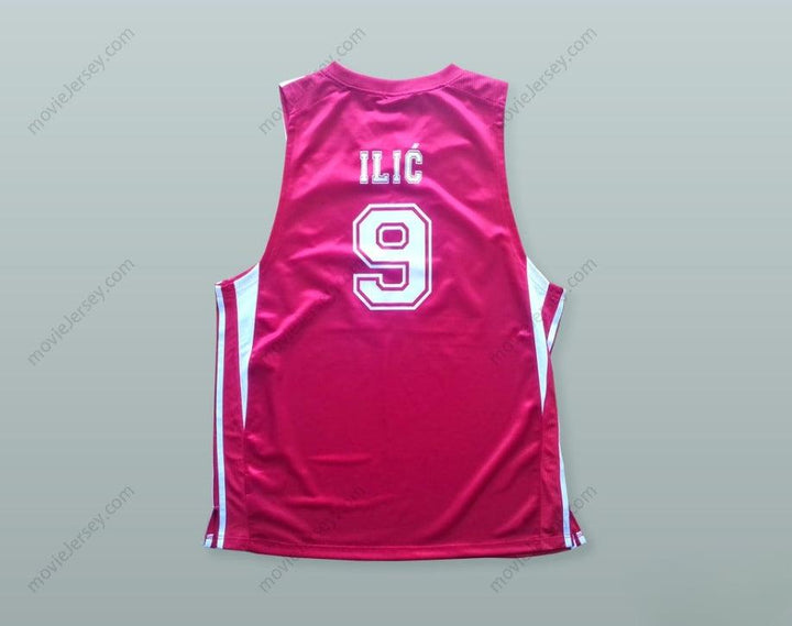 CUSTOM ANY Name Number MILE ILIC 9 FMP REFLEX RED STAR BASKETBALL JERSEY Top Stitched S-6XL