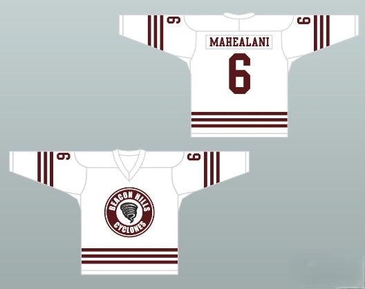 Custom Any Name Number Danny Mahealani 6 Beacon Hills Cyclones Hockey Jersey Teen Wolf TV Series Top Stitched S-6XL