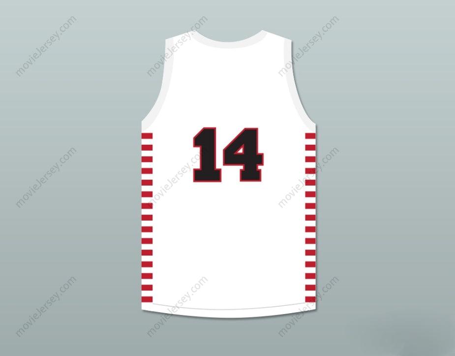 CUSTOM ANY Name Number GEORGE NOSTRAND 14 PROVIDENCE STEAMROLLERS WHITE BASKETBALL JERSEY 1 Top Stitched S-6XL
