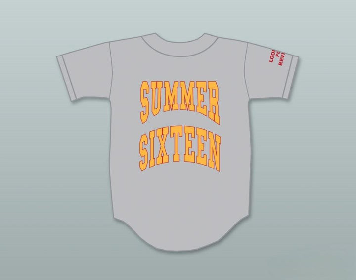 Custom Any Name Number DRAKE SUMMER SIXTEEN REVENGE LOOKING FOR REVENGE GRAY BASEBALL JERSEY Top Stitched S-6XL