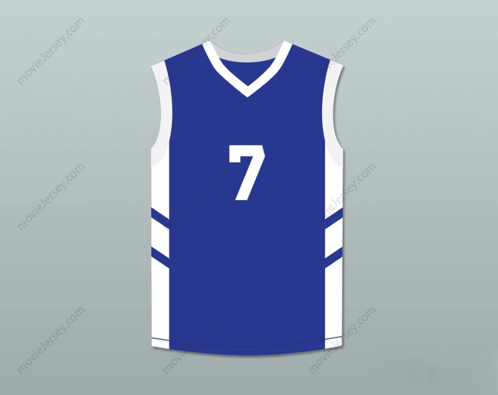 CUSTOM ANY Name Number KENNY ANDERSON 7 BLUE BASKETBALL JERSEY DENNIS RODMAN'S BIG BANG IN PYONGYANG Top Stitched S-6XL