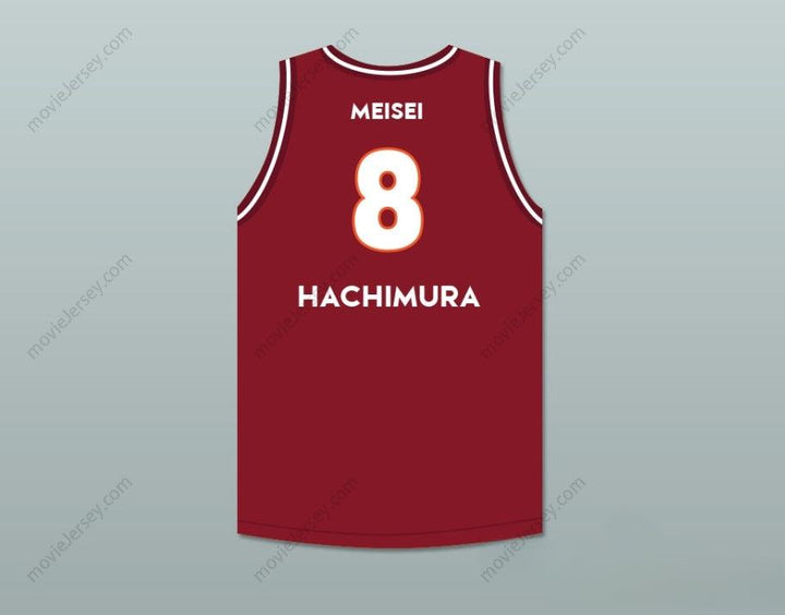 CUSTOM ANY Name Number RUI HACHIMURA 8 MEISEI HIGH SCHOOL MAROON BASKETBALL JERSEY 2 Top Stitched S-6XL