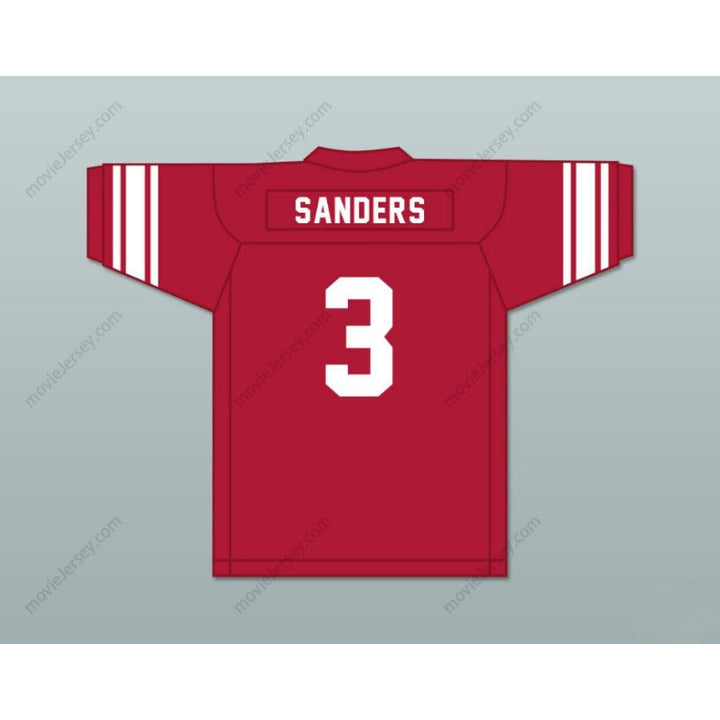 CUSTOM BARRY SANDERS 3 NORTH HIGH SCHOOL REDSKINS FOOTBALL JERSEY S-6XL Top Stitched S-6XL