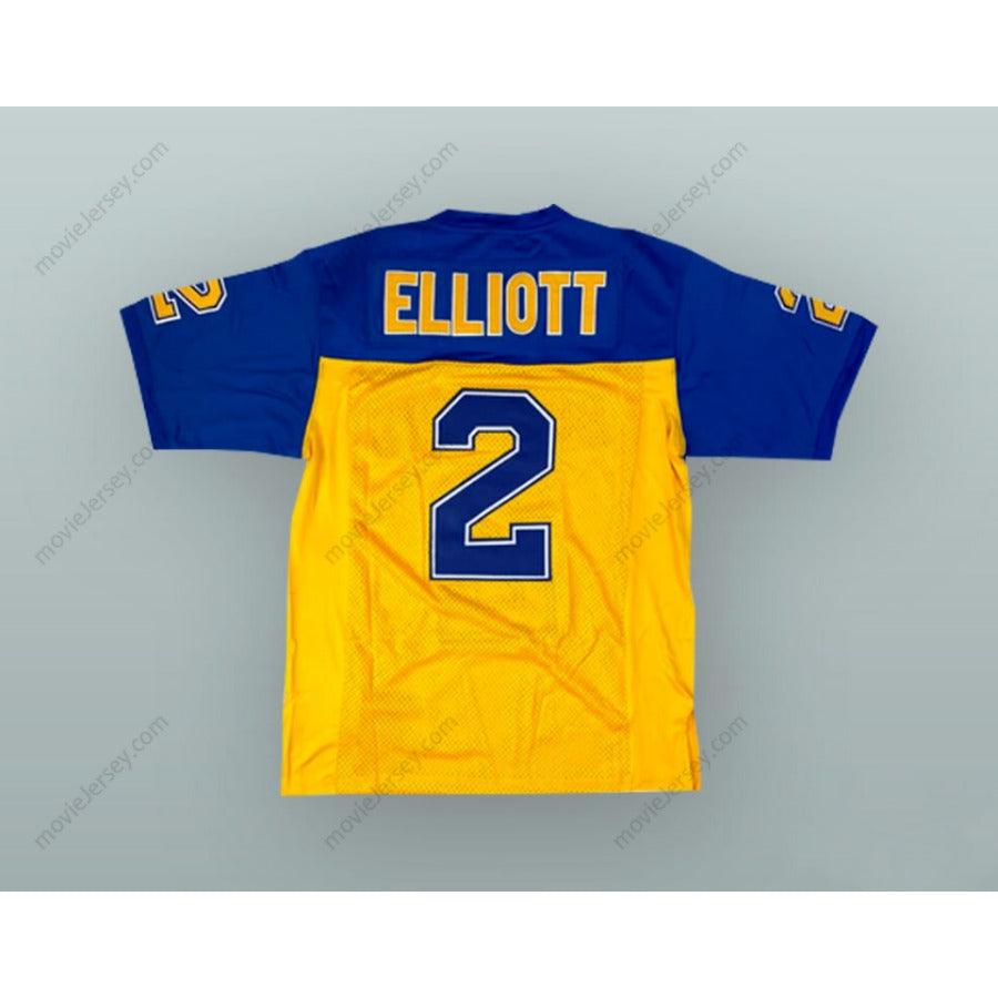 CUSTOM ANY Name Number EZEKIEL ELLIOTT 2 JOHN BURROUGHS SCHOOL BOMBERS YELLOW FOOTBALL JERSEY Top Stitched S-6XL