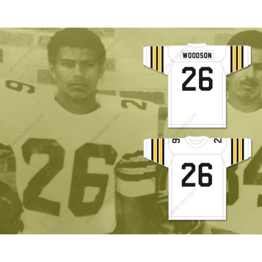 CUSTOM ANY Name Number ROD WOODSON 26 R. NELSON SNIDER HIGH SCHOOL PANTHERS WHITE FOOTBALL JERSEY Top Stitched S-6XL